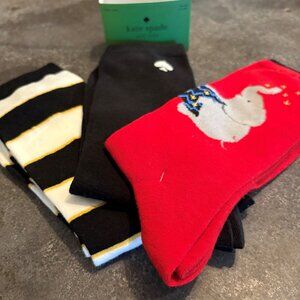 Kate Spade Set of 3 Crew Socks NWT NEW